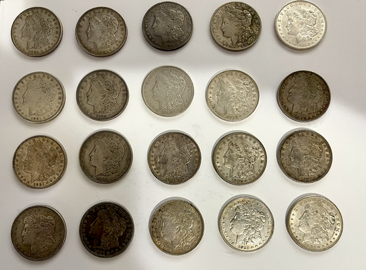 Single 1921-P  Morgan Silver Dollars in Good Shape-- 30 day Returns