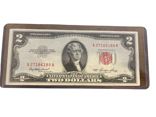 1953 Red Seal $2.00 DOLLAR United States Note - uncirculated condition