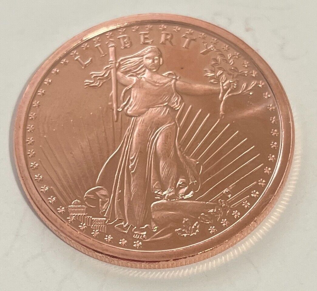 Limited Edition Lady Liberty!"  1 Ounce .999 Copper Coin- Brilliant Coin