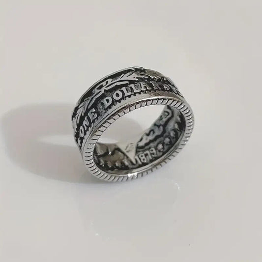 Coin Ring hand made from Morgan Silver Dollar in sizes 12